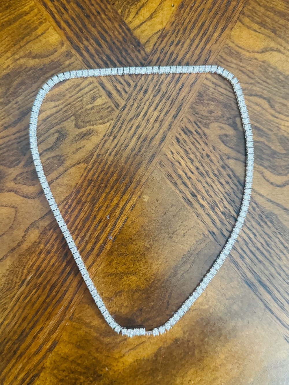Classic Silver-Tone Tennis Necklace - Women Jewelry never worn very Sparkle ✨
